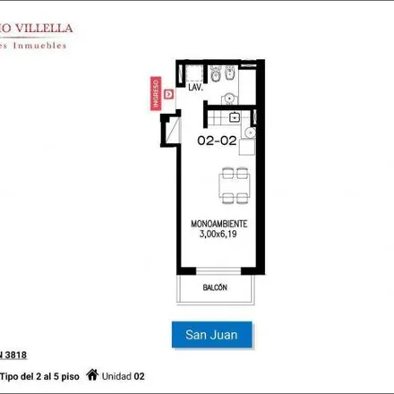Buy this studio apartment on San Juan 3812 in Echesortu, Rosario