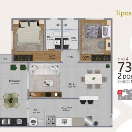 Buy this 2 bed apartment on Carrinho do Tubica in Avenida Presidente Castelo Branco, Canto do Forte
