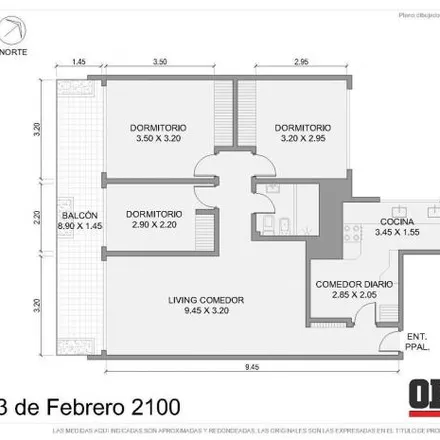 Buy this 3 bed apartment on 3 de Febrero 2153 in Belgrano, C1426 ABB Buenos Aires