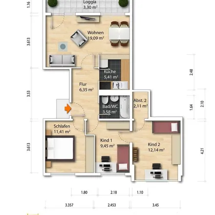Rent this studio apartment on Zamenhofstraße 5 in 01257 Dresden, Germany