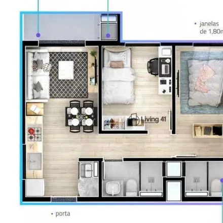 Buy this 1 bed apartment on Rua Nicolau Gulbino 251 in Capão da Imbuia, Curitiba - PR