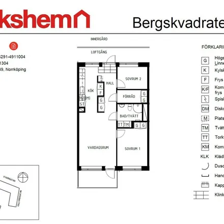 Rent this 3 bed apartment on Kvarngatan in 602 47 Norrköping, Sweden