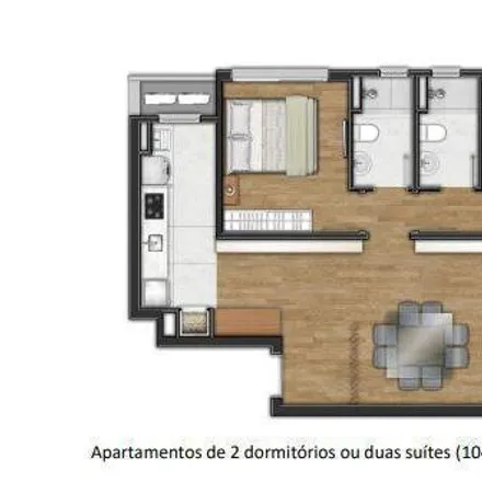 Buy this 2 bed apartment on Galpão Mãos do Mundo in Rua Borges de Medeiros, Centro