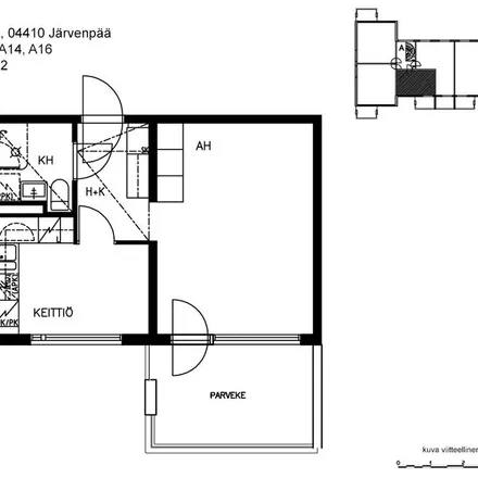 Rent this 1 bed apartment on Sauvakatu 2 in 04410 Järvenpää, Finland