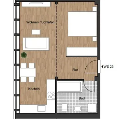 Rent this 1 bed apartment on Dresdener Straße in 04808 Wurzen, Germany