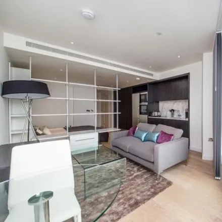 Rent this studio apartment on Charrington Tower in 11 Biscayne Avenue, London