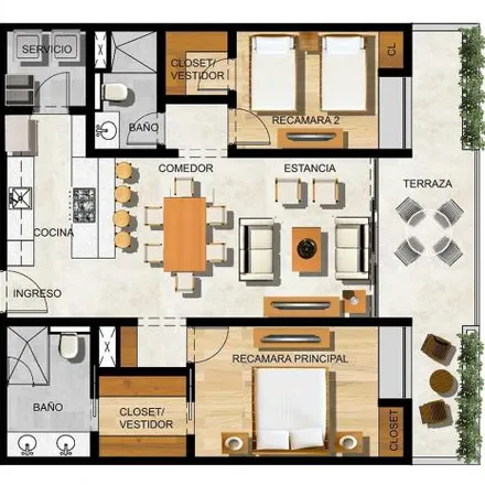 Buy this studio apartment on Avenida del Servidor Público 1405 in Residencial Poniente, 45210 Zapopan