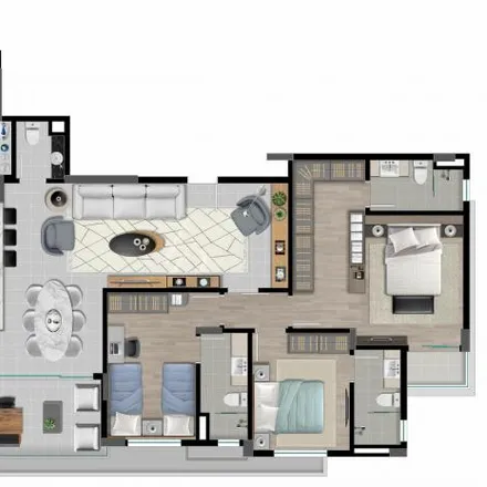 Buy this 3 bed apartment on Rua Porto União 950 in Anita Garibaldi, Joinville - SC
