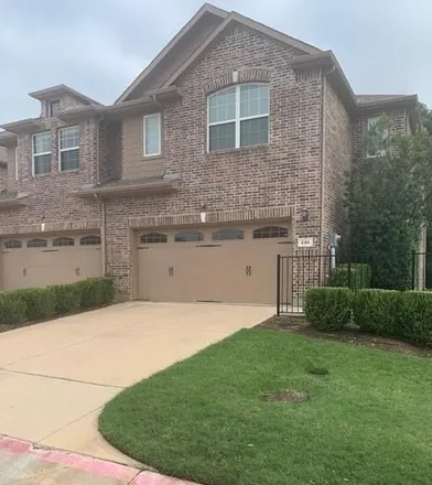 Rent this 3 bed townhouse on 213 Barrington Lane in Lewisville, TX 75067