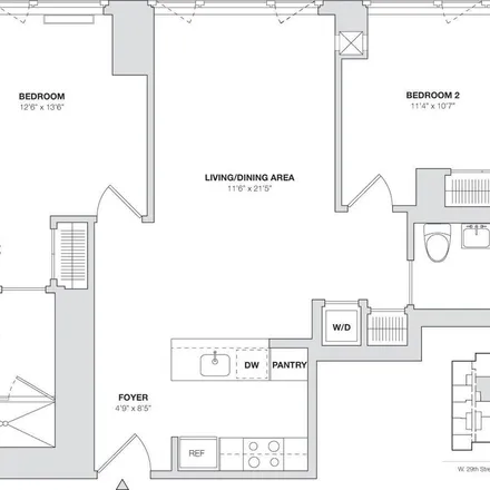 Image 2 - Eventi, 835 6th Avenue, New York, NY 10001, USA - Apartment for rent