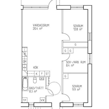 Rent this 4 bed apartment on Kartbladsvägen in 724 55 Västerås, Sweden