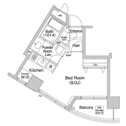 Image 2 - 秀和虎ノ門三丁目ビル, 切通坂, Azabu, Minato, 105-6216, Japan - Apartment for rent