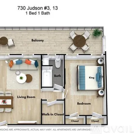 Rent this 1 bed apartment on 730 Judson Ave