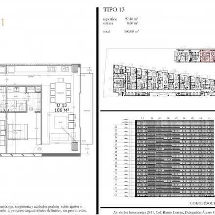 Buy this 2 bed apartment on Eleva 2411 in Avenida Insurgentes Sur 2411, Álvaro Obregón