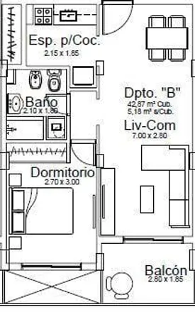 Buy this 1 bed apartment on 536 - Fischetti 4842 in Partido de Tres de Febrero, Caseros