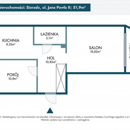 Image 9 - Jana Pawła II 90, 98-200 Sieradz, Poland - Apartment for rent