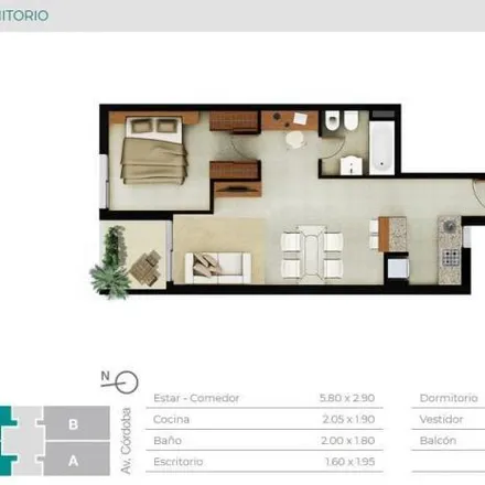 Buy this 1 bed apartment on Córdoba 2368 in Alberto Olmedo, Rosario