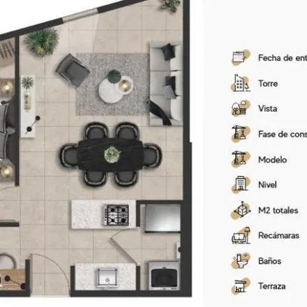 Buy this 1 bed apartment on Unidad Deportiva del Sindicato de Trabajadores Académicos de la Universidad de Guadalajara in Avenida José Parres Arias, Laureles