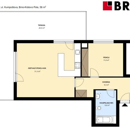 Image 2 - Kumpoštova 124/9, 612 00 Brno, Czechia - Apartment for rent