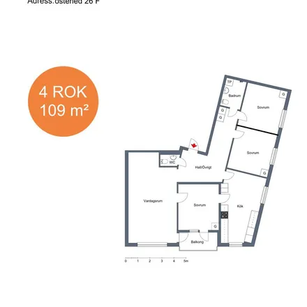 Rent this 4 bed apartment on Trädgårdsgatan 62 in 732 30 Arboga, Sweden