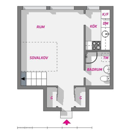 Rent this 1 bed apartment on Kaserngatan 21 in 723 56 Västerås, Sweden