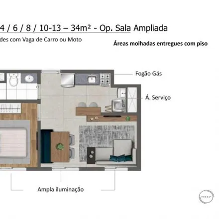 Buy this 1 bed apartment on Ponto de Táxi Universidade São Judas Tadeu in Rua Raul Saddi 51, Butantã