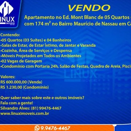 Buy this 5 bed apartment on Rua Gonçalves Dias in Mauricio de Nassau, Caruaru - PE