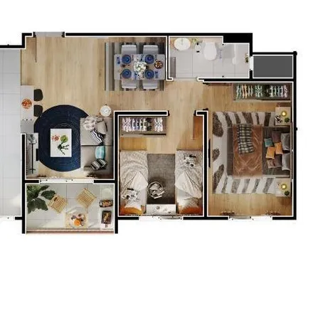 Buy this 2 bed apartment on Escola Estadual Reverendo Denoel Nicodemos Eller in Rua Luiz de Queirós 338, Jardim Scandia