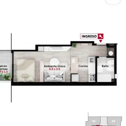 Buy this studio apartment on Necochea 2028 in República de la Sexta, Rosario