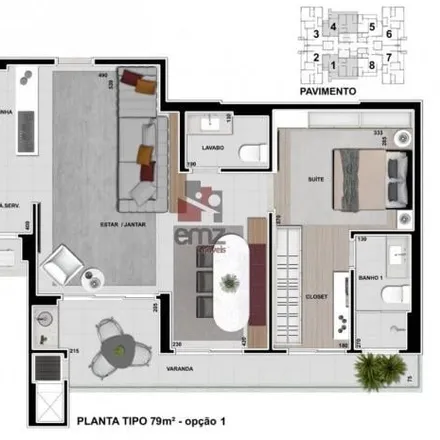 Buy this 3 bed apartment on Rua Ariovaldo Rodrigues de Souza in Mata do Jacinto, Campo Grande - MS
