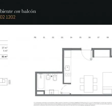 Buy this studio apartment on Estacionamiento in Humboldt, Palermo