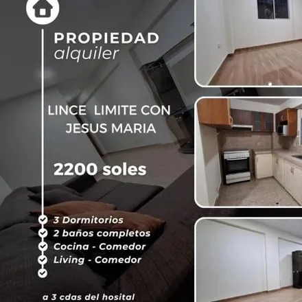 Rent this 3 bed apartment on Jirón General José María Cordova in Lince, Lima Metropolitan Area 15494