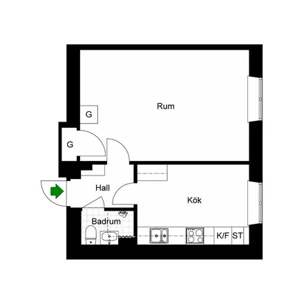 Rent this 1 bed apartment on Bohusgatan 23 in 116 67 Stockholm, Sweden