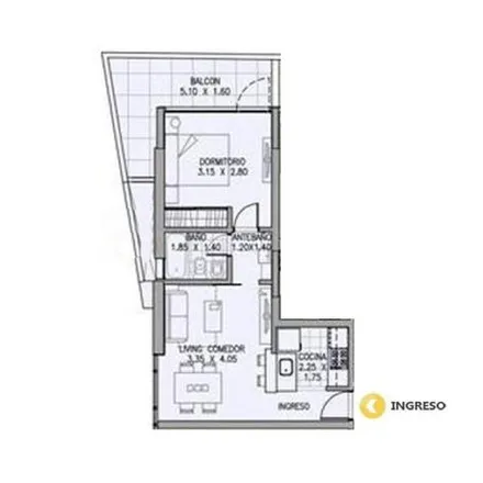 Buy this 1 bed apartment on Avenida Central Argentino in Islas Malvinas, Rosario