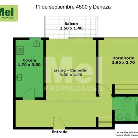 Buy this 1 bed apartment on 11 de Septiembre de 1888 4597 in Núñez, C1429 DXC Buenos Aires