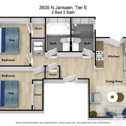 Rent this 2 bed apartment on 3935 N Janssen Ave
