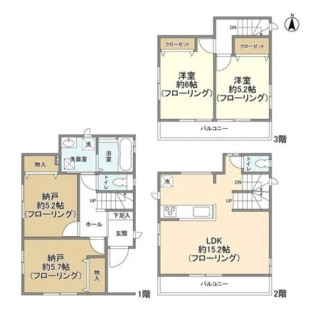 Image 2 - 2りんかん, Kannana-dori Ave., Hitotsuya 3-chome, Adachi, 121-0012, Japan - Apartment for rent