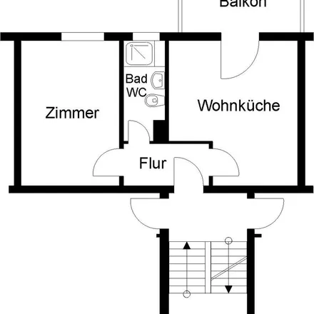 Rent this 1 bed apartment on Karlsbrunner Straße 6 in 38116 Brunswick, Germany