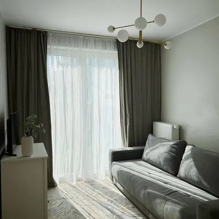 Rent this studio apartment on Rondo Romana Dmowskiego in 00-510 Warsaw, Poland