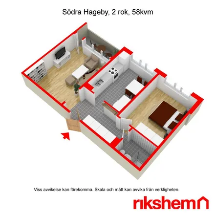Rent this 2 bed apartment on Muraregatan 115 in 603 60 Norrköping, Sweden
