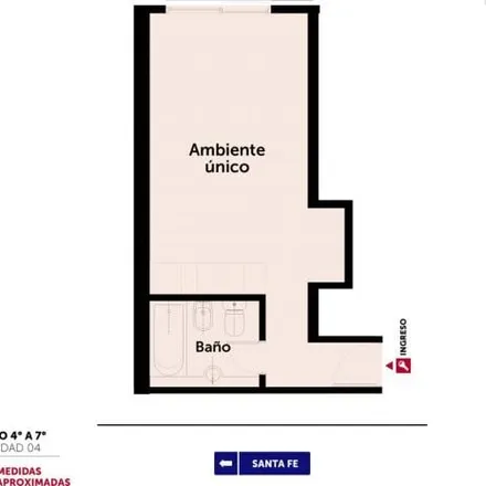 Buy this studio apartment on Santa Fe 3371 in Luis Agote, Rosario