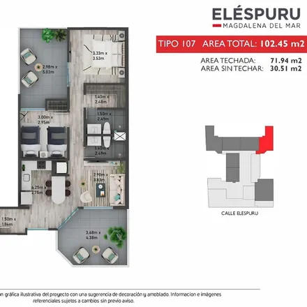 Buy this 2 bed apartment on Calle Juan Norberto Eléspuru 725 in San Isidro, Lima Metropolitan Area 15076