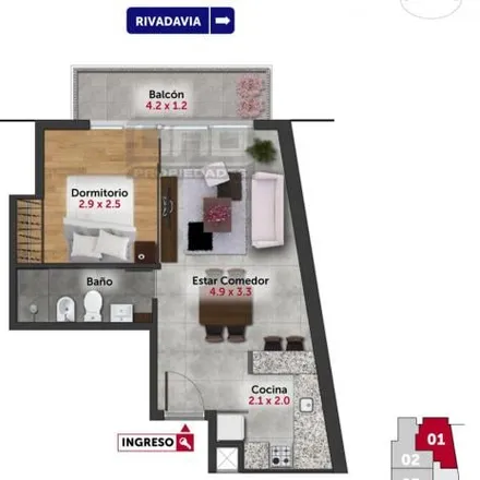 Buy this 1 bed apartment on Alvear 199 bis in Alberto Olmedo, Rosario