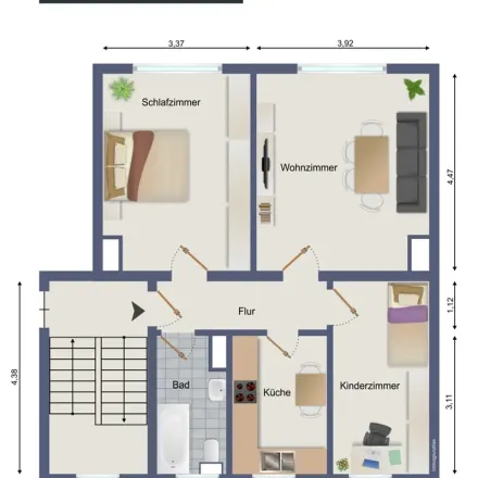 Rent this 3 bed apartment on Hauptstraße 114 in 98544 Zella-Mehlis, Germany