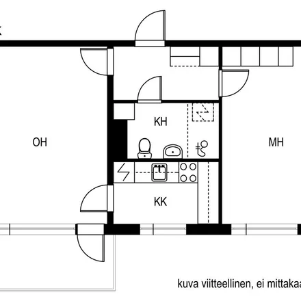 Rent this 2 bed apartment on Ukonniemi in I, Kuhasalontie