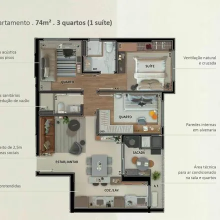 Buy this 3 bed apartment on Rua João Bonat 658 in Novo Mundo, Curitiba - PR