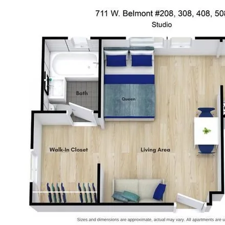 Rent this studio apartment on 711 W Belmont Ave