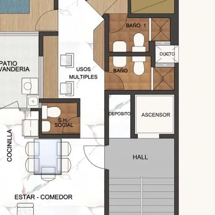 Buy this 3 bed apartment on Institución Educativa San Jose De Arequipa in Avenida Alfonso Ugarte 977, San Isidro