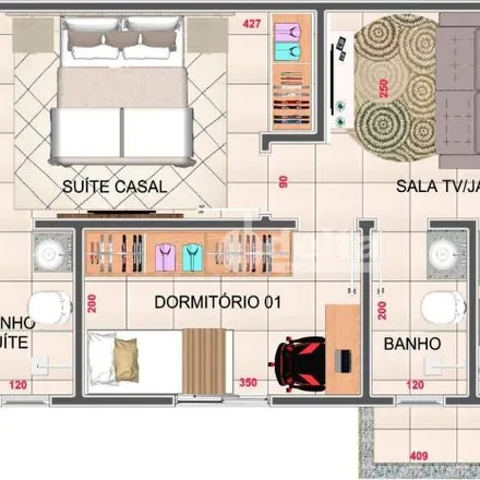 Buy this 2 bed apartment on Avenida Fernando Vilela in Osvaldo Rezende, Uberlândia - MG