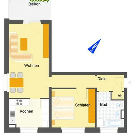 Rent this 2 bed apartment on Hochstraße 8 in 58511 Lüdenscheid, Germany